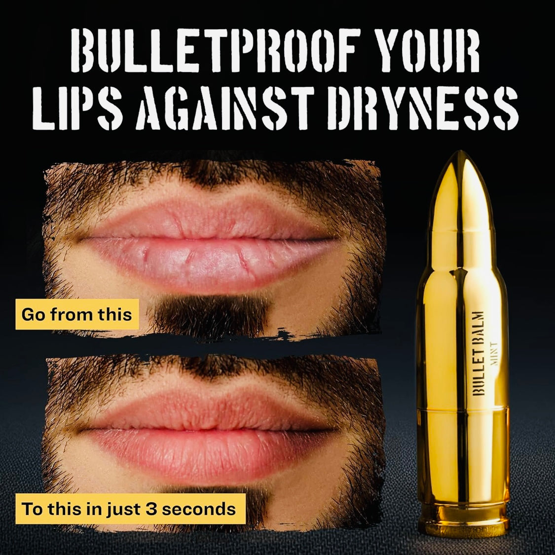 Bullet Balm for Men – Vegan Ammo for Your Lips | Bold Moisture, Zero Apologies