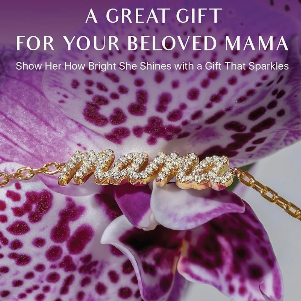 Cherish Mom with Sparkling 14k Gold ‘Momma’ Necklace - A Dazzling Mother’s Day Tribute”