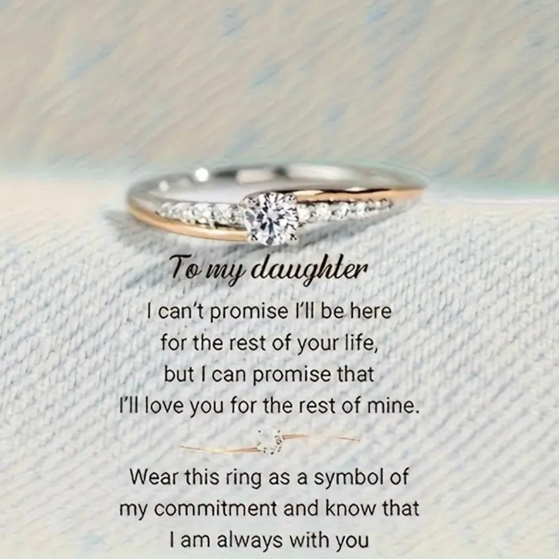 Luxury Moissanite Ring ¼ Carat – Rose Gold & Silver Elegant Band for Sensitive Skin