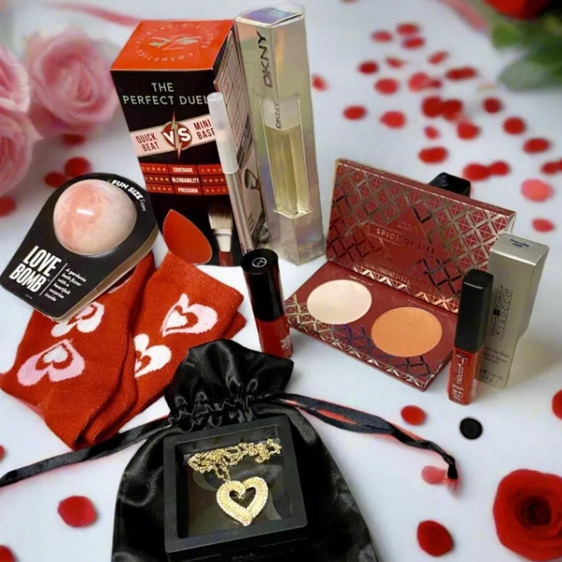 Designer 10 piece Beauty, Fine Jewelry & Luxe Spa Gift Bundle For Her, Wife, Bridal