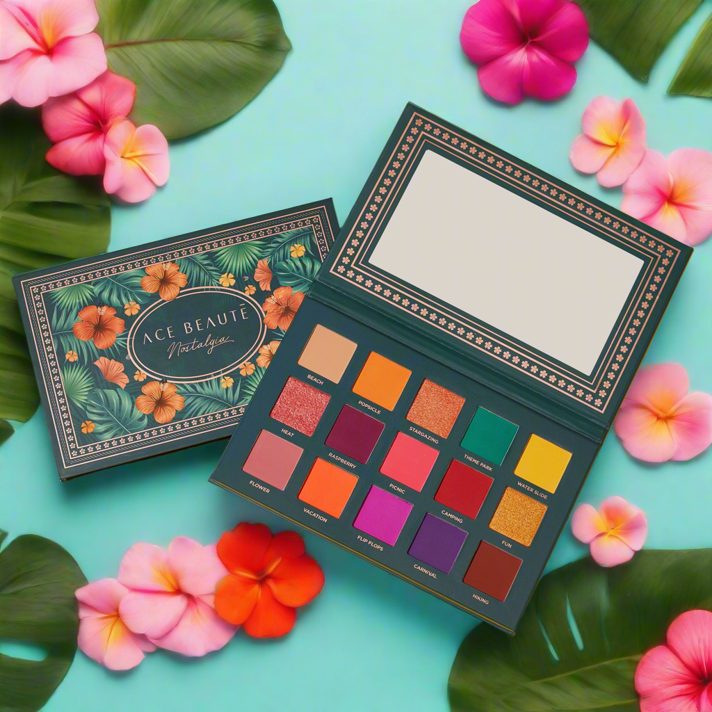 Paleta de sombras de ojos de alta pigmentación de 15 colores Ace Beaute Nostalgia