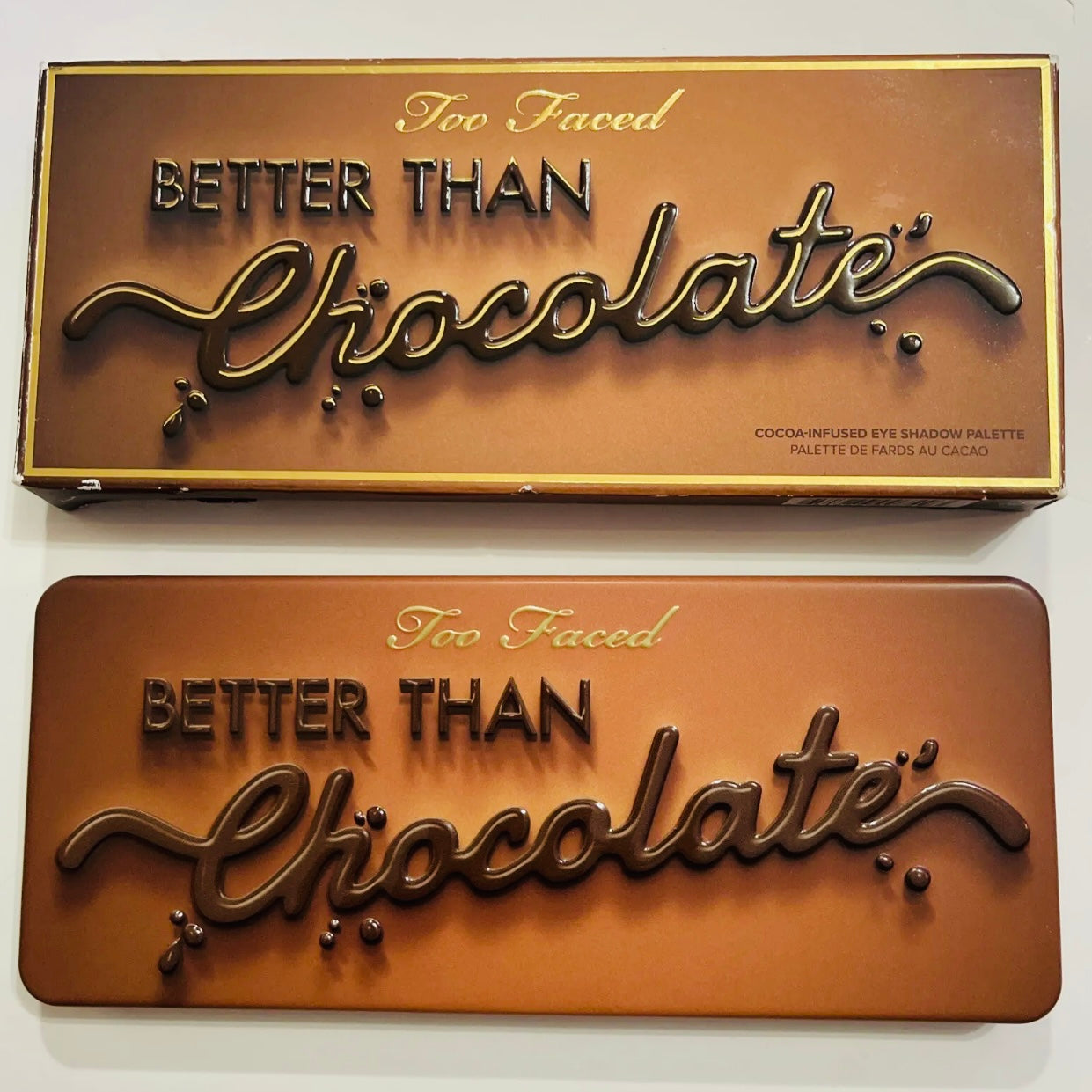 Too Faced Better Than Chocolate Cocoa Infused 18 High Pigment Colors Premium Eyeshadow Palette w/ Mirror