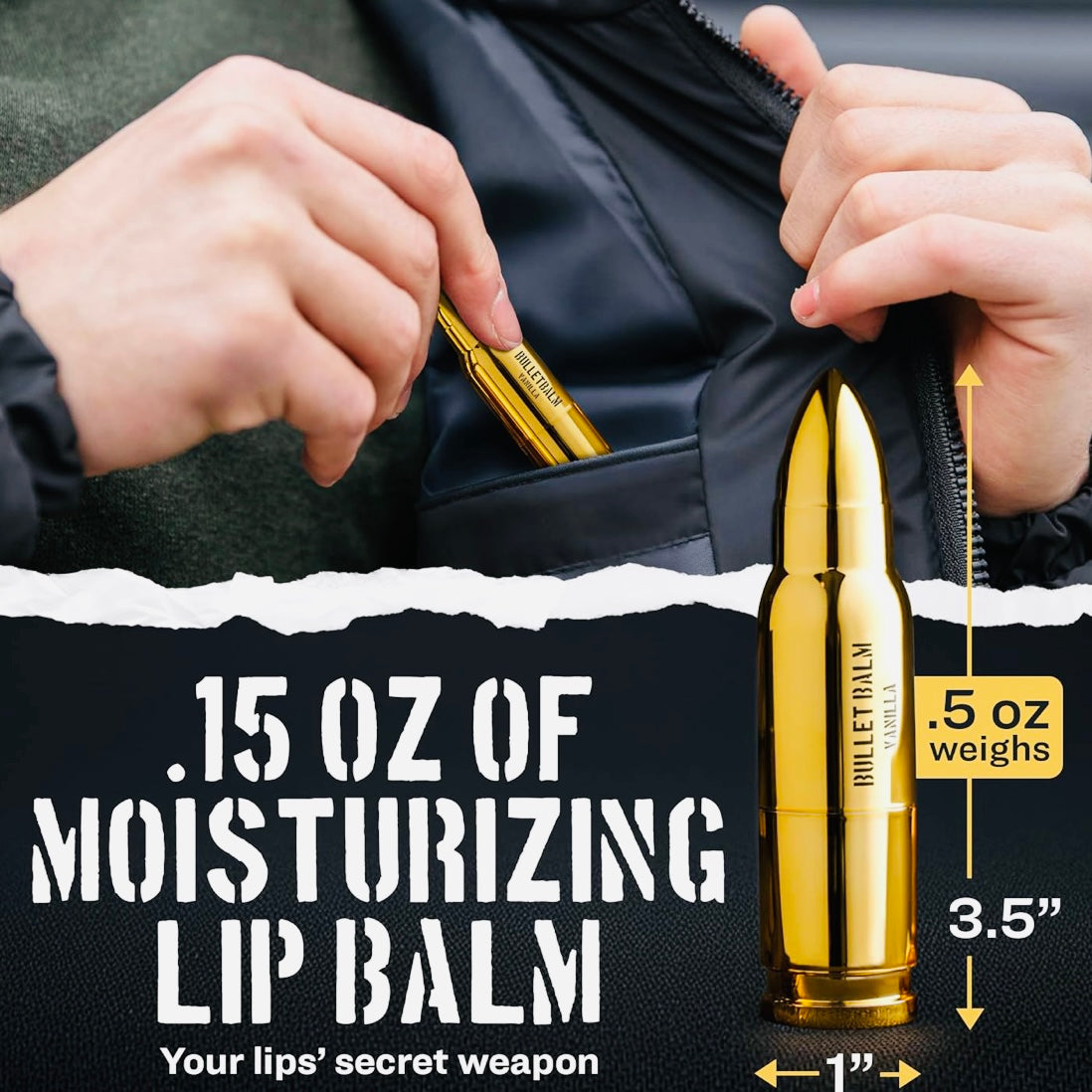 Bullet Balm for Men – Vegan Ammo for Your Lips | Bold Moisture, Zero Apologies
