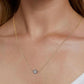 Dainty 14k Gold Evil-Eye Blue Sapphire & Diamond Pendant Necklace