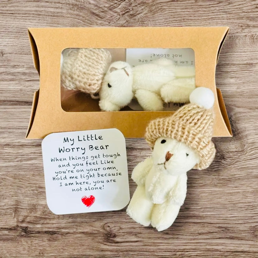 My Little Worry Bear, Anxiety Fidget Bear, Positive Comforting Pocket Bear, For All Ages