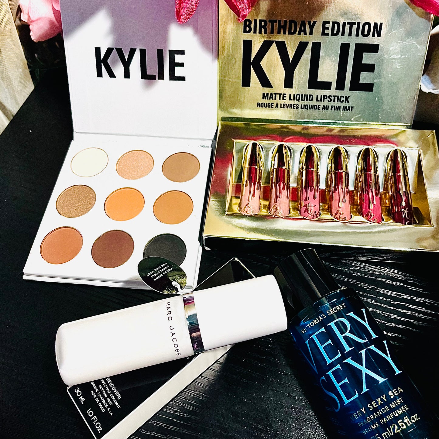 Luxury Quad Beauty Set - Kylie Cosmetics, Marc Jacobs & VS Fragrance limited edition and very rare, will not find anywhere else except here at FaceTreasures.com