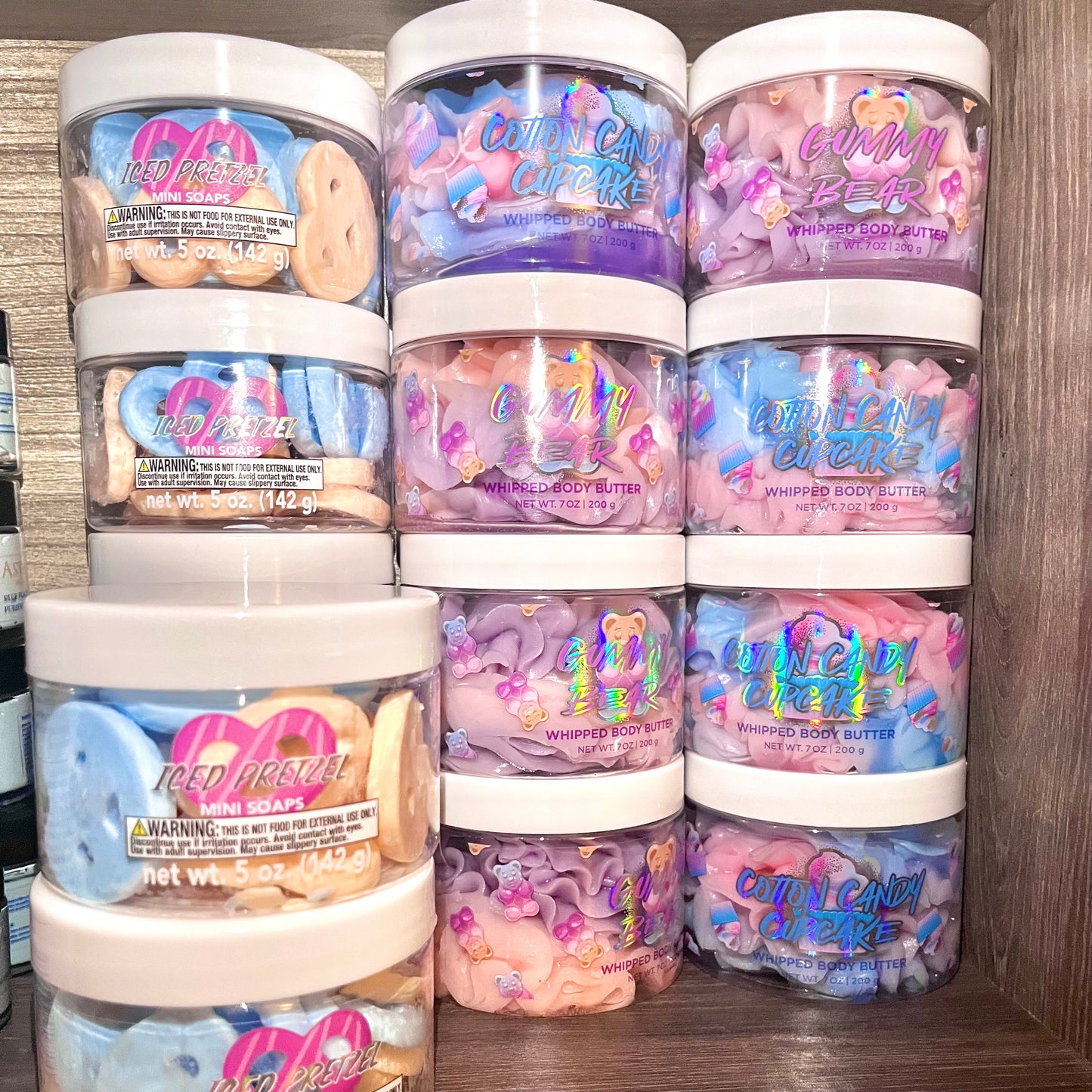Cotton Candy Cupcake Whipped Body Butter by The Beauty Gods - 100% Vegan, Organic Ingredients, Perfect for Dry Skin