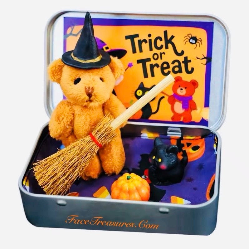 Halloween Pocket Hug Worry Bear – Anxiety Relief, Fidget Comfort Toy, Stress Gift for All Ages