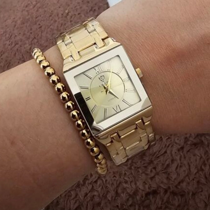 Luxury Ladies Quartz Wrist Watch Stainless Steel Waterproof