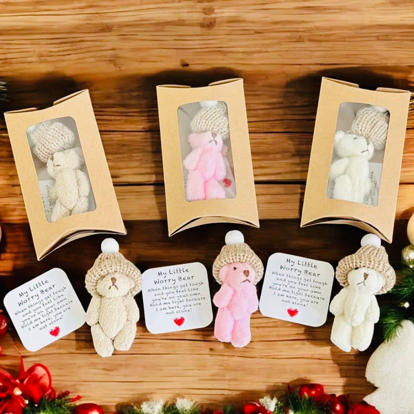 My Little Worry Bear With A Surprise Jewelry Gift, A Gift Box, Shipped Same Day From USA!