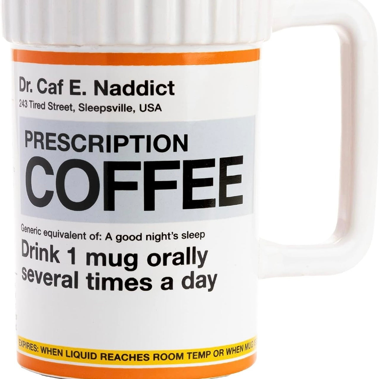 Funny Prescription Bottle Coffee Mug | Ceramic | 17.5 oz XL | Gift for Her, Him, Wife, Coworker