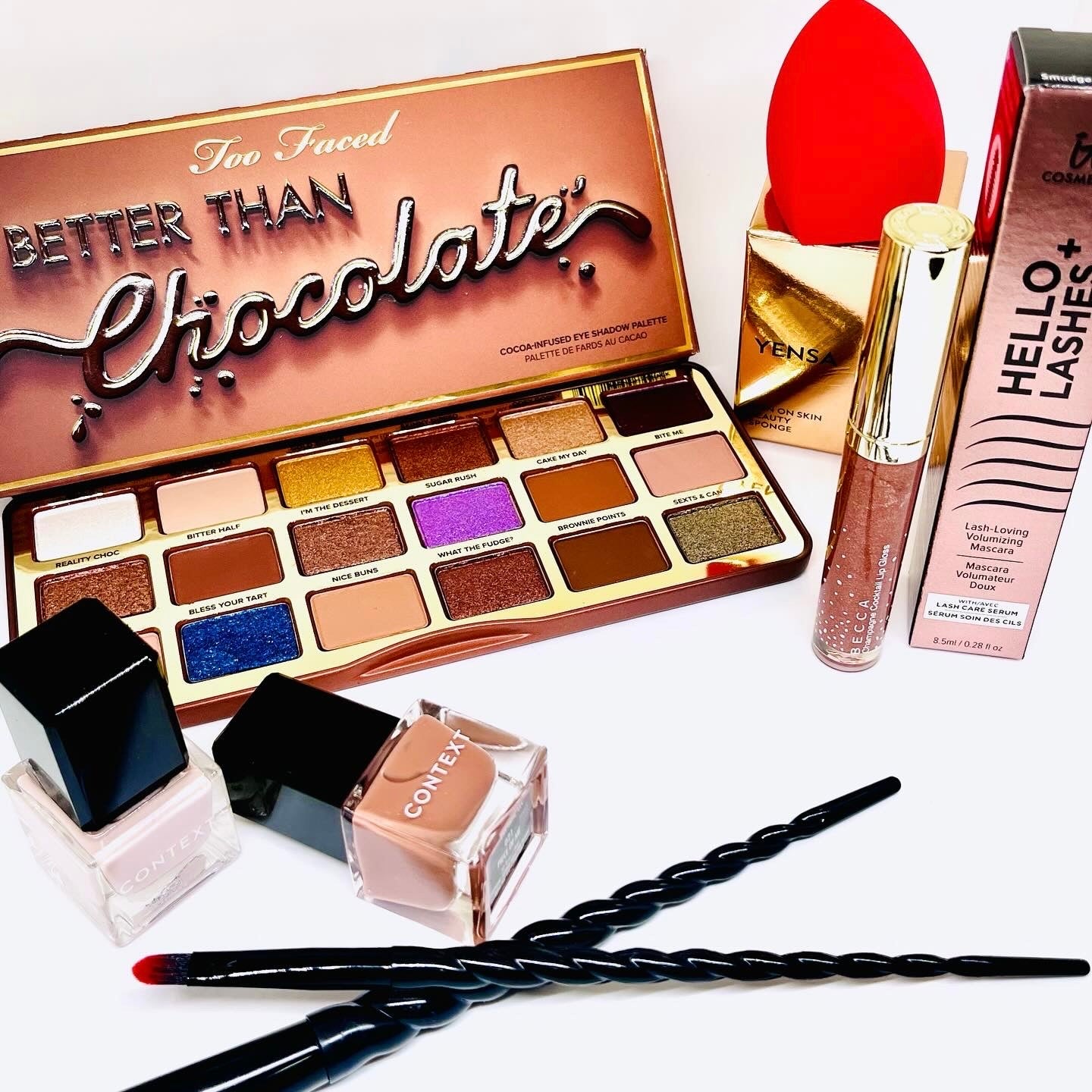 Too Faced Better Than Chocolate Cocoa Infused 18 High Pigment Colors Premium Eyeshadow Palette w/ Mirror