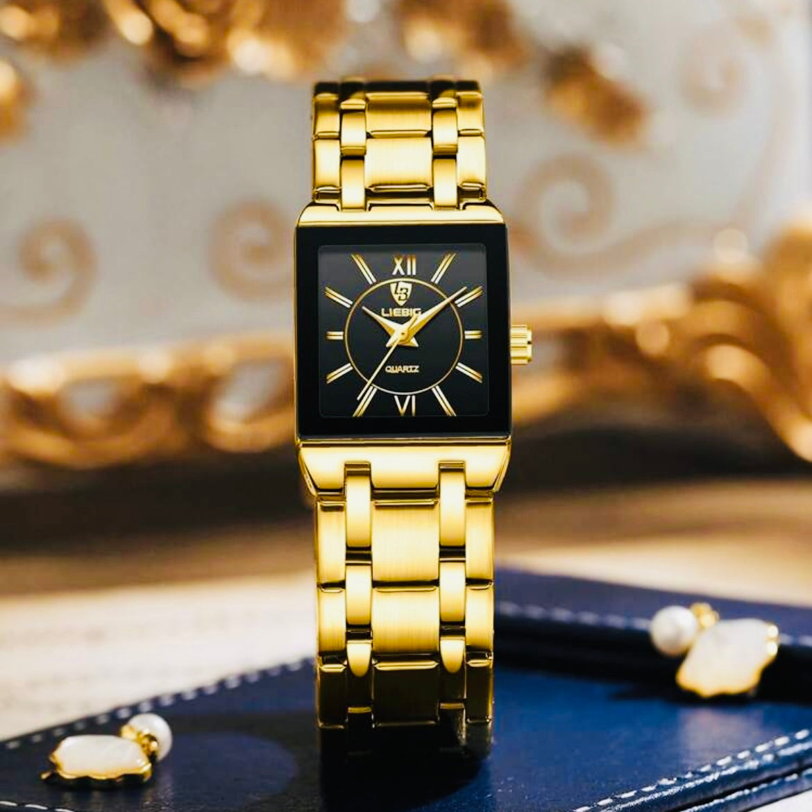 Luxury Ladies Quartz Wrist Watch Stainless Steel Waterproof