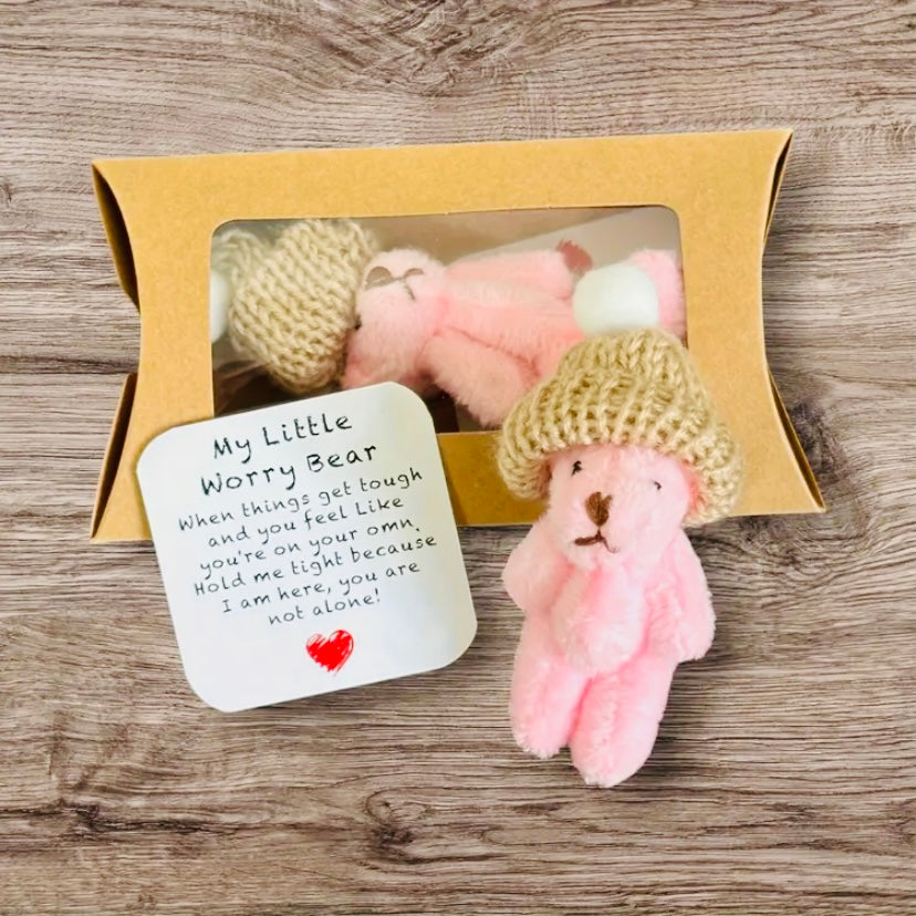 My Little Worry Bear, Anxiety Fidget Bear, Positive Comforting Pocket Bear, For All Ages