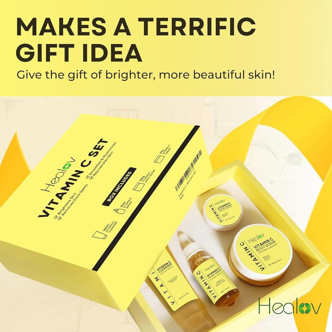 Korean Beauty Vitamin C youthful Skincare Set – 4 Piece Brightening & Anti-Aging Collection