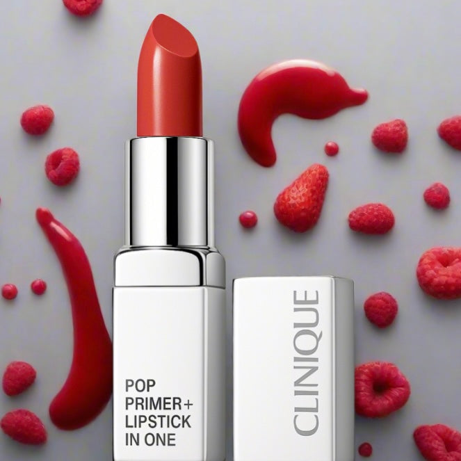 Clinique Pop Lip Color + Primer Lipstick in Captivating “Melon Pop”