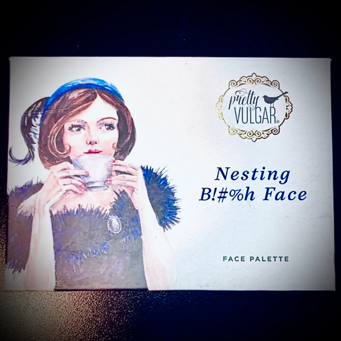 Pretty Vulgar Nesting B*tch Face Palette is a limited edition palette that is no longer in production or being manufactured. This limited edition high pigment Face palette offers 6 rare blush and bronzer shades that fits all skin types and tones. It’s made up of all natural cutlery free vegan ingredients you can feel good about using and this palette is great for all skin type including the most sensitive problematic skin. This palette is only available at Facetreasures.com or LadiesNGentz.com