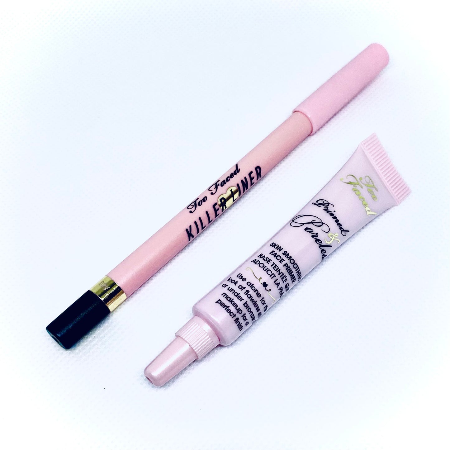 Too Faced Killer Eyeliner Pencil & One Too Faced Primed & Poreless Face Primer tube duo Gift set specifically curated by Too Faced for FaceTreasures Monthly Subscription Boxes & Luxury Boutique, this gift duo is available in limited supply and once sold out, it’s sold out forever! This gift set comes with free gift wrap and ships the same day you order till sold out indefinitely! Currently available for purchase only at these two locations: Facetreasures.com or LadiesNGentz.com
