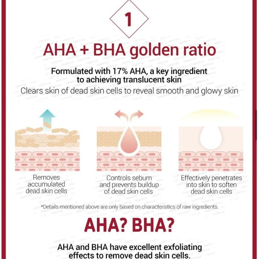 Renacimiento de la piel radiante: exfoliación facial de vampiro profesional totalmente natural con AHA + BHA
