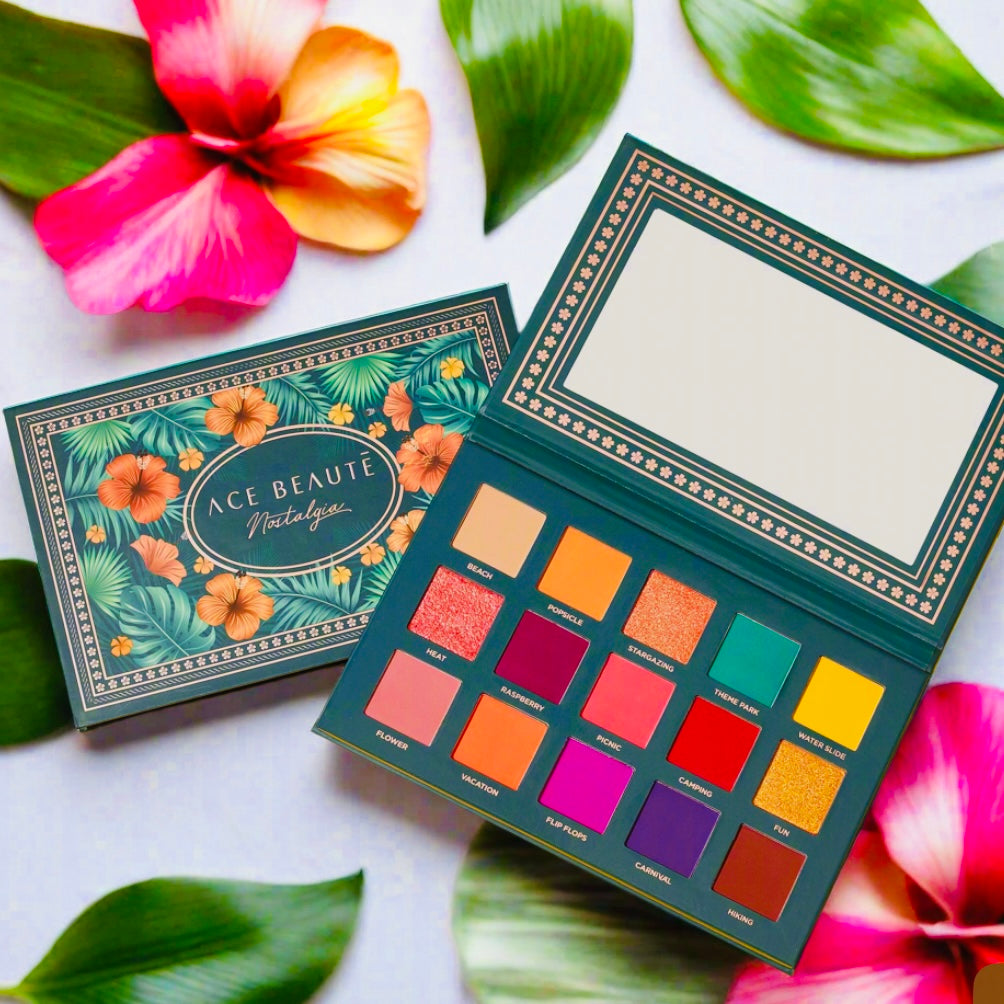 Paleta de sombras de ojos de alta pigmentación de 15 colores Ace Beaute Nostalgia