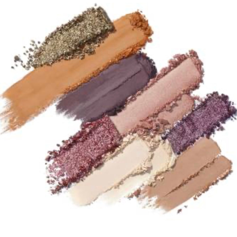 9 different color eyeshadow from the Too faced popcorn balls eyeshadow palette.