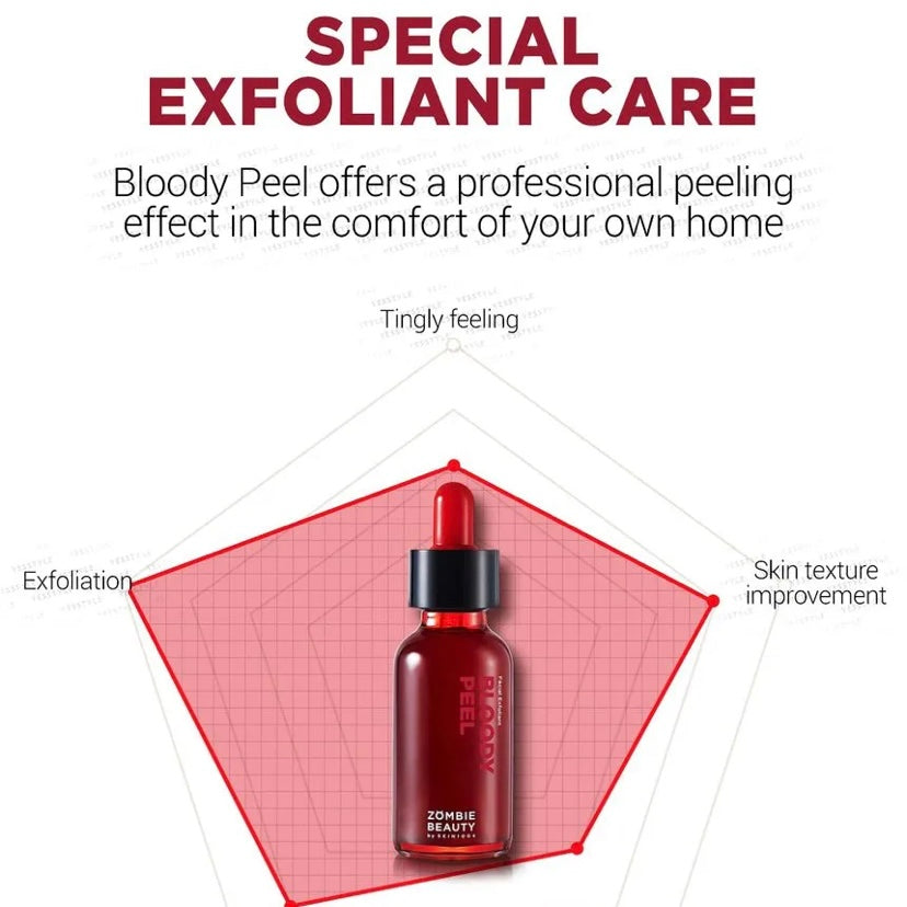 Renacimiento de la piel radiante: exfoliación facial de vampiro profesional totalmente natural con AHA + BHA