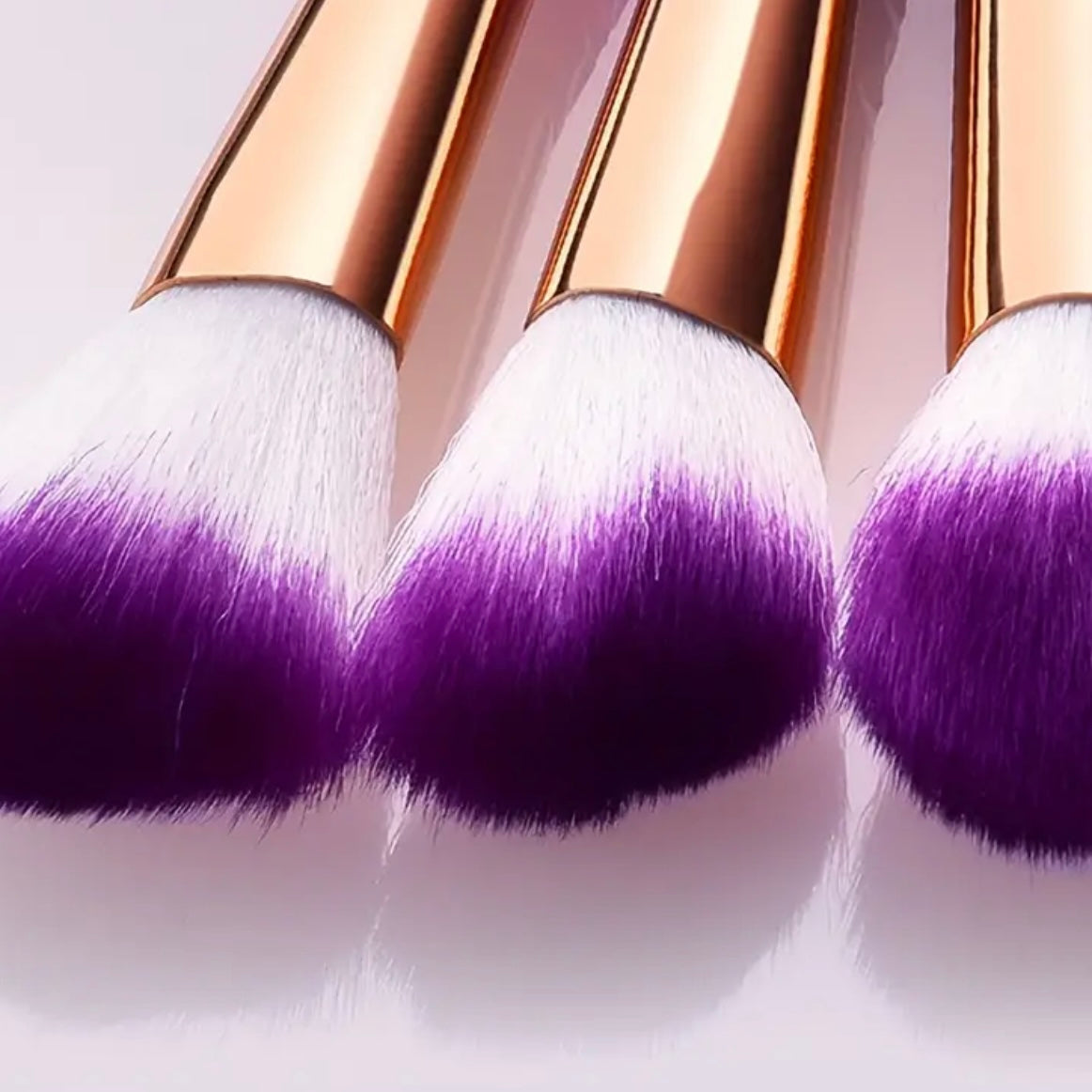 6 Piece Multi-Color Rainbow Professional Makeup Artist Brush Set For Professionals