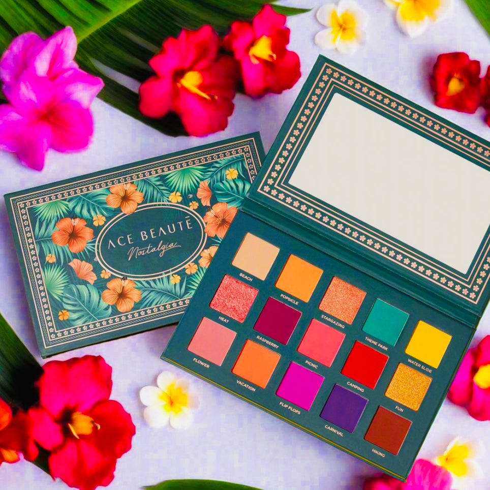 Paleta de sombras de ojos de alta pigmentación de 15 colores Ace Beaute Nostalgia