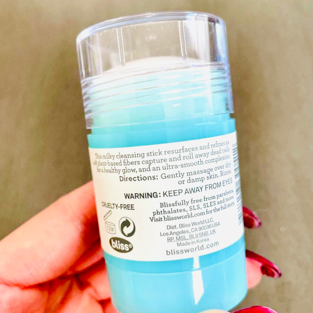 BLISS, “Oh My Gommage!” Gentle Polishing Cleansing Stick, full size but travel friendly and TSA Approved, This item Ships out Today