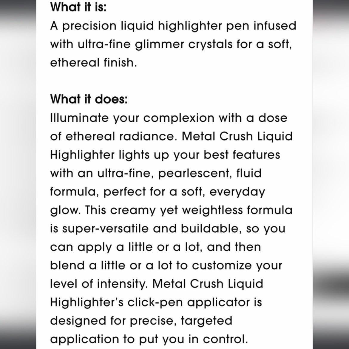 Kat Von D Metal Crush Liquid Highlighter & Illustrator In “RoseShock” Full size