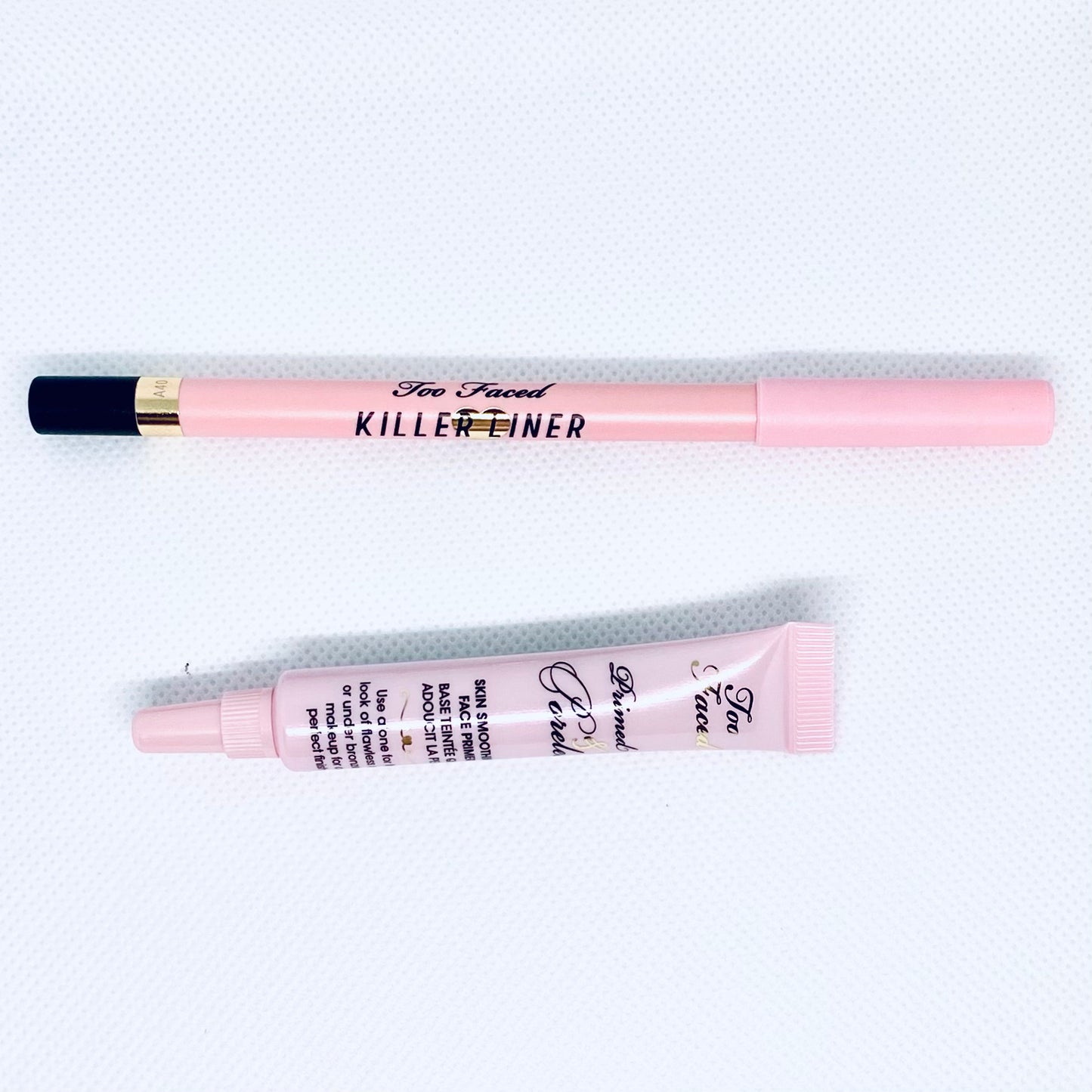 Too Faced Killer Eyeliner Pencil & One Too Faced Primed & Poreless Face Primer tube duo Gift set specifically curated by Too Faced for FaceTreasures Monthly Subscription Boxes & Luxury Boutique, this gift duo is available in limited supply and once sold out, it’s sold out forever! This gift set comes with free gift wrap and ships the same day you order till sold out indefinitely! Currently available for purchase only at these two locations: Facetreasures.com or LadiesNGentz.com