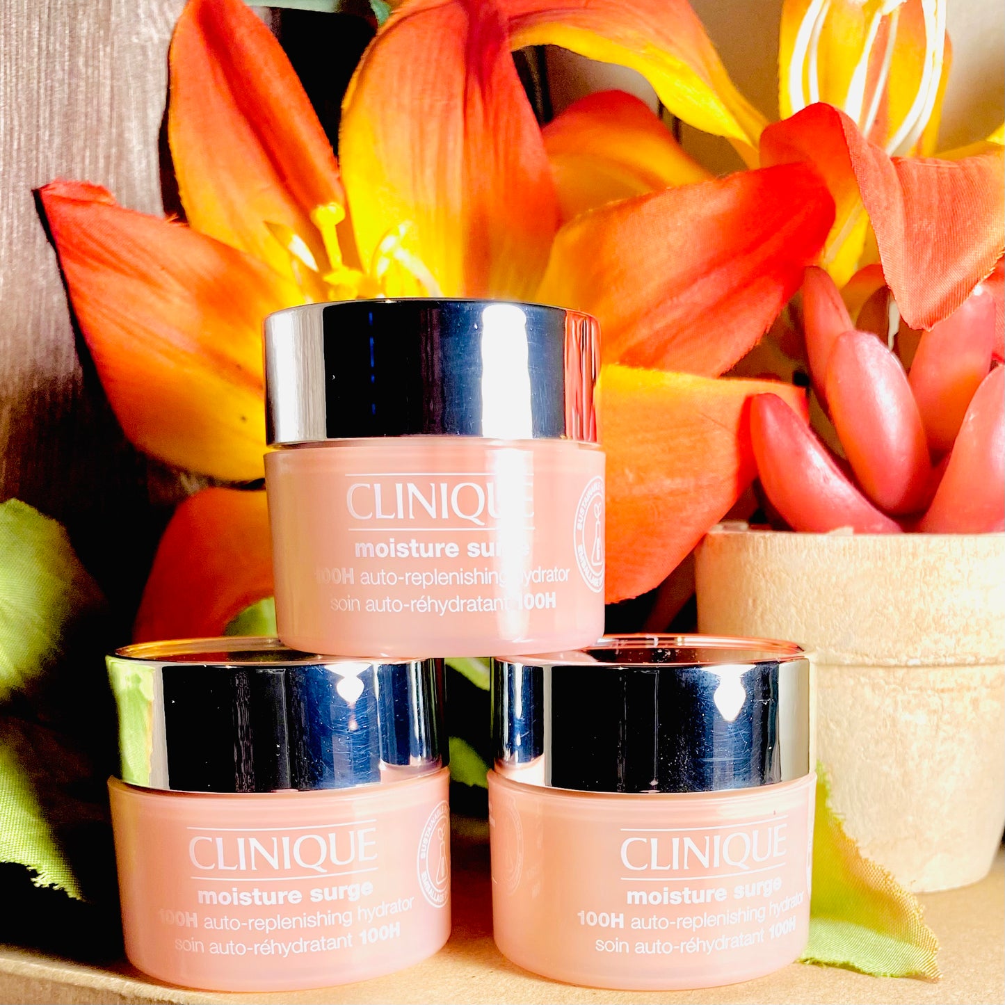 Clinique Moisture Surge 100h Auto Replenishment Rehydration 3 Piece Gift Set or Single 15ml.Large Moisture Surge Cream