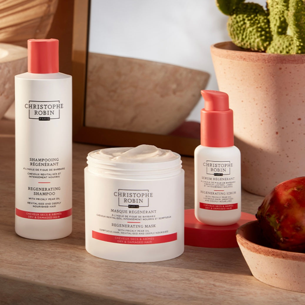 Christophe Robin Regenerating Hair Mask w/ Prickly Pear Oil For Dry Damaged Hair | For All Hair Types| 8.4 oz.