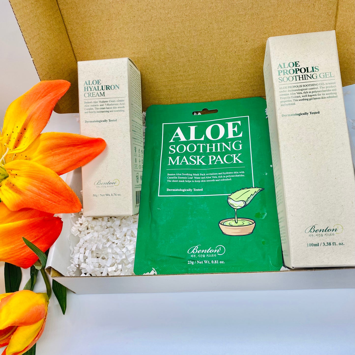 Premium K-beauty Organic Aloe Bundle box