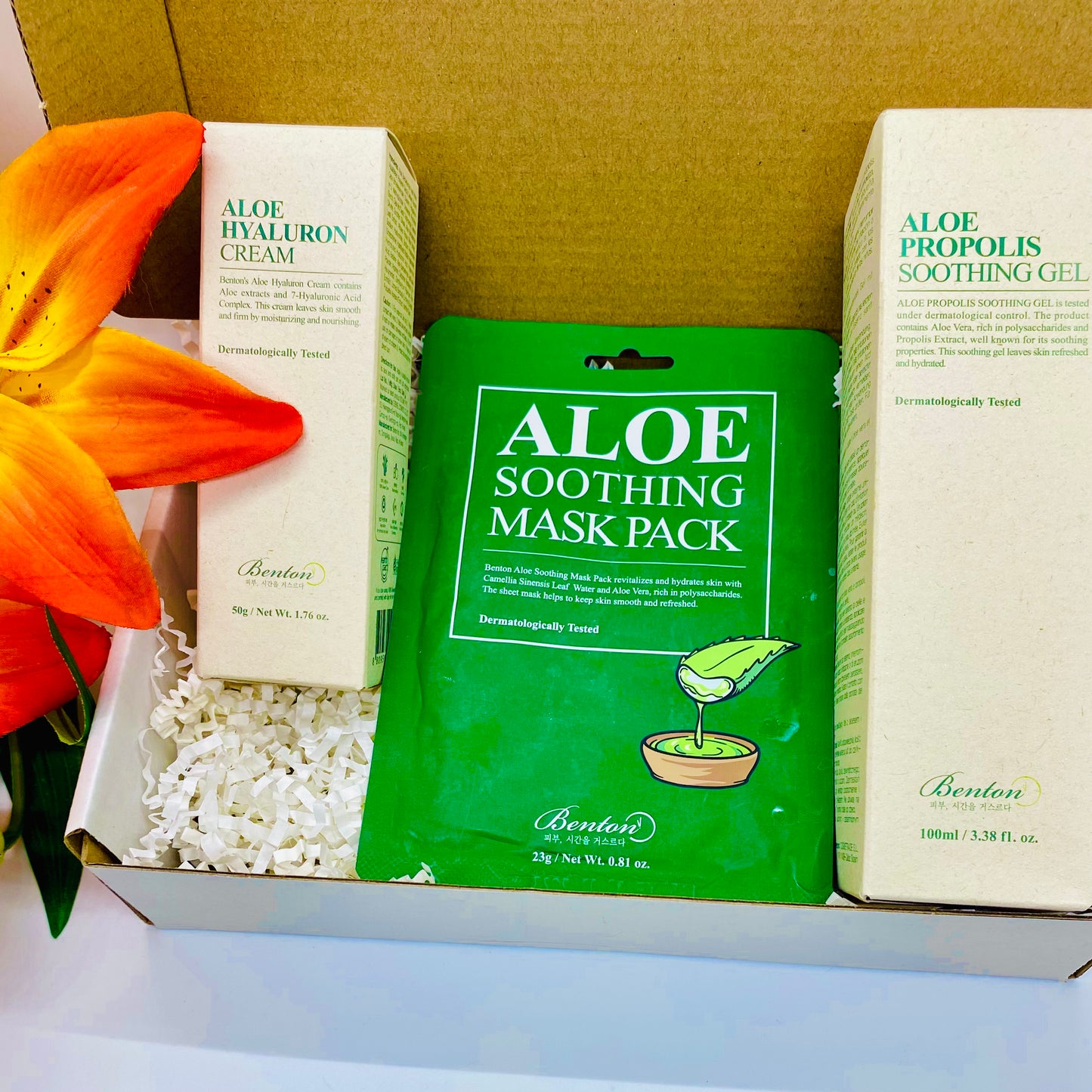 Premium K-beauty Organic Aloe Bundle box