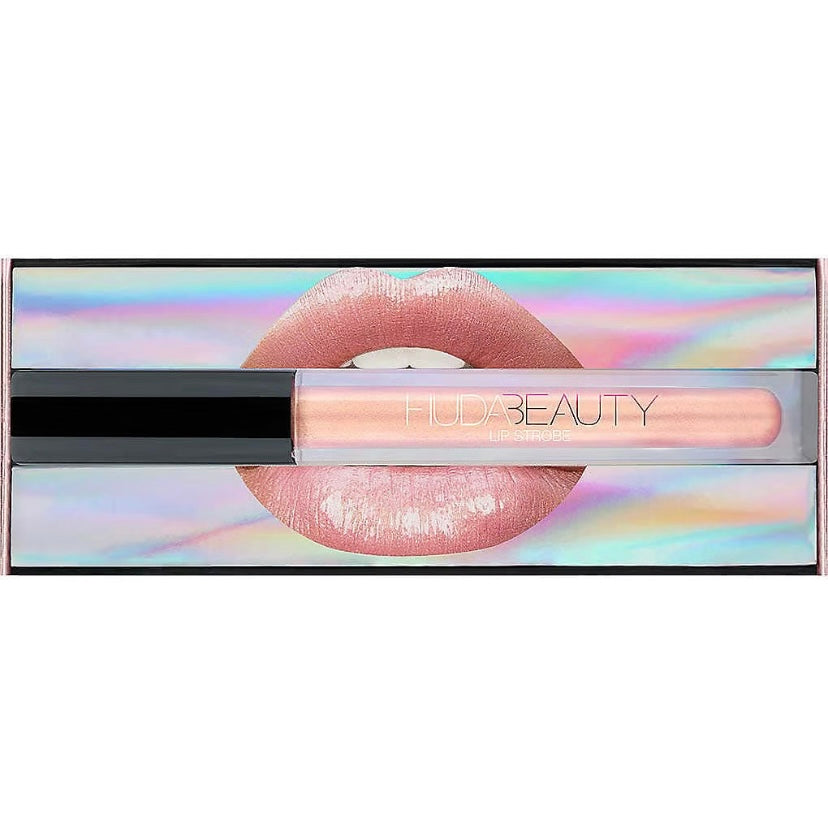 Huda Beauty: brillo de labios en color angelical, tamaño completo o mediano, hallazgo poco común, existencias limitadas