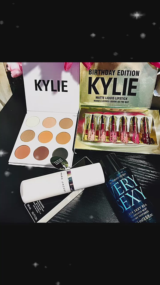Luxury Quad Beauty Set - Kylie Cosmetics, Marc Jacobs & VS Fragrance instagram social media video.
