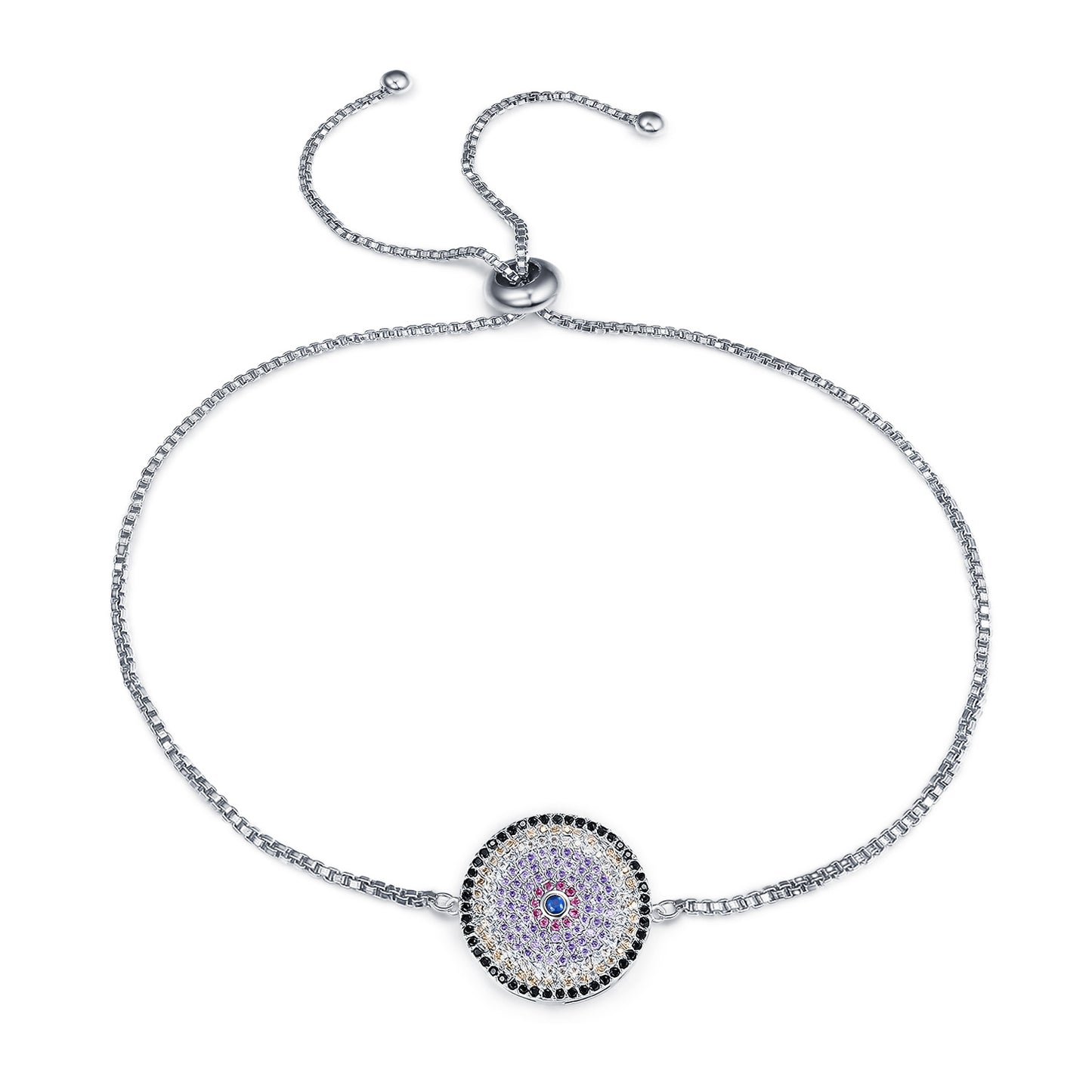 Pulsera de mal de ojo Brazalete ajustable con diamantes europeos y americanos