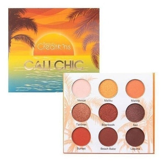 Our Cali Chic 9 Color High Pigmented Eyeshadow palette is inspired by the beautiful sunsets of sunny Los Angeles, it's a cool toned eyeshadow palette featuring mattes and shimmers for endless day time to night time smokey and dramatic drama eye looks. Get Ready To Create!