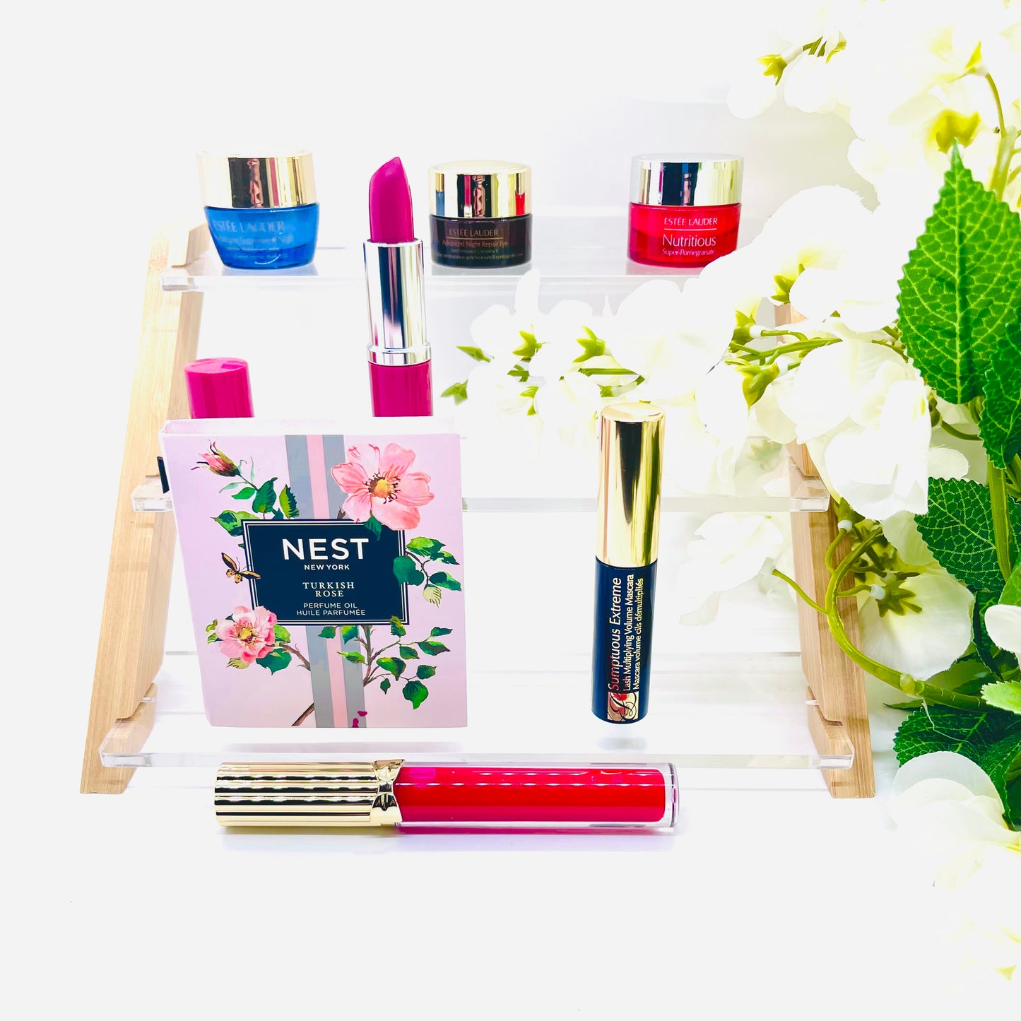you will receive 7 piece estee lauder skin care and makeup gift set