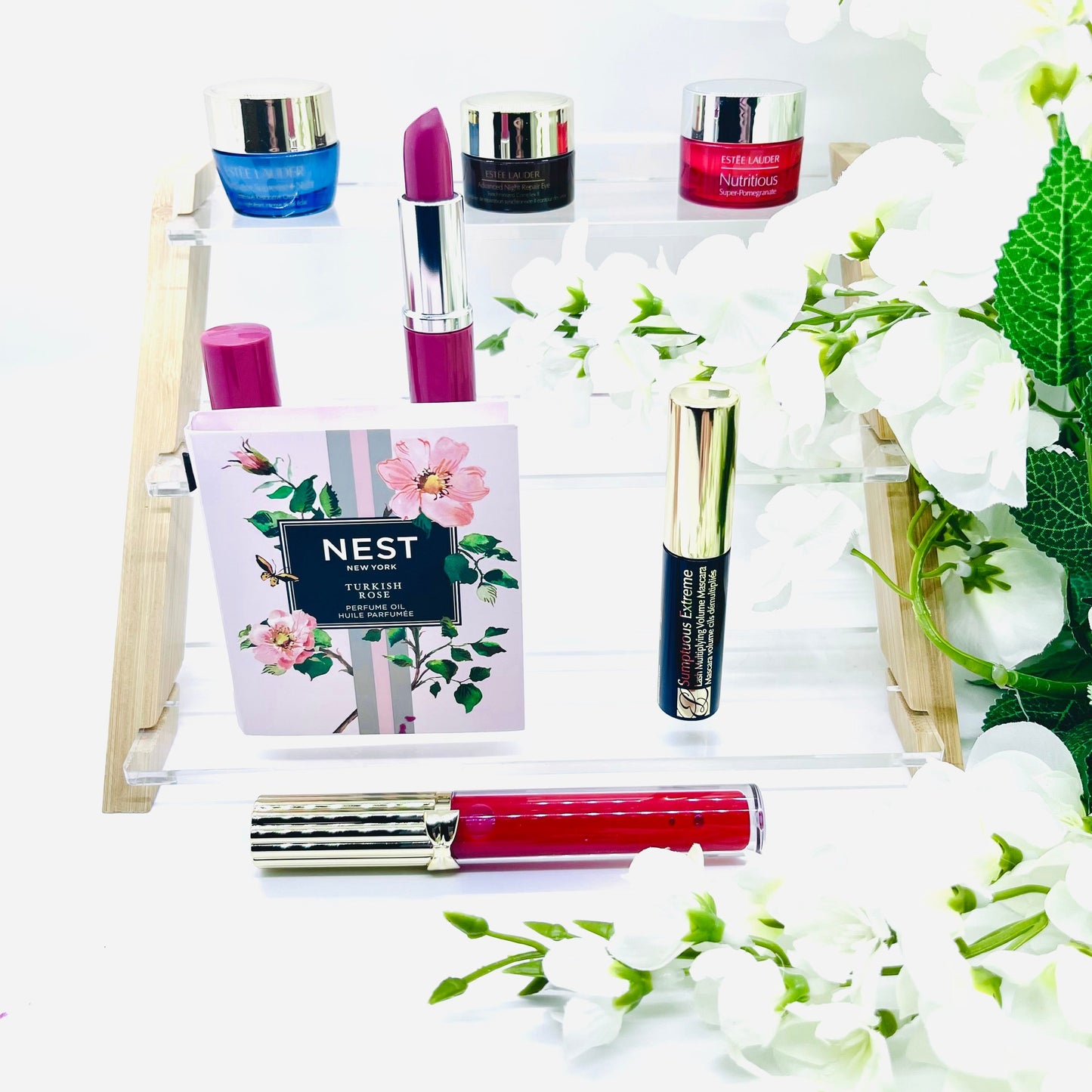 you will receive 7 piece estee lauder skin care and makeup gift set