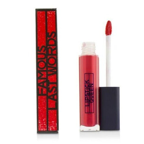 A coral red shade. At long last! Famous Last Words is everything you have been looking for in a long lasting liquid lip, but with none of the drying. now in a gorgeous metallic Holiday Berry! With rich pigments, a lightweight feel and hours of wear, the highly pigmented formula glides on smooth and wet, then sets to a luxurious velvet matte finish that retains moisture. Our unique Elastic Matte formula creates a beautiful, sparkly finish that is non-drying and moves on your lips.