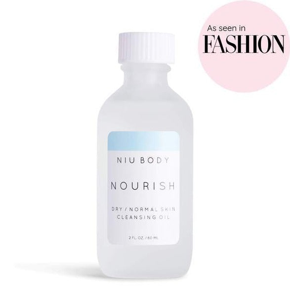 Nourish dry skin cleansing Oil By Niu Body. Vegan, All Natural Skin care For Mature Woman