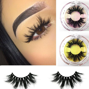 3 Stück 25 mm 6D sibirische vegane Wimpern