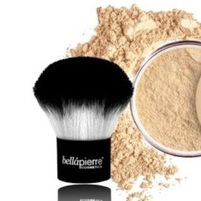Bellapierre Cosmetics Polvo fijador de plátano con brocha Kabuki