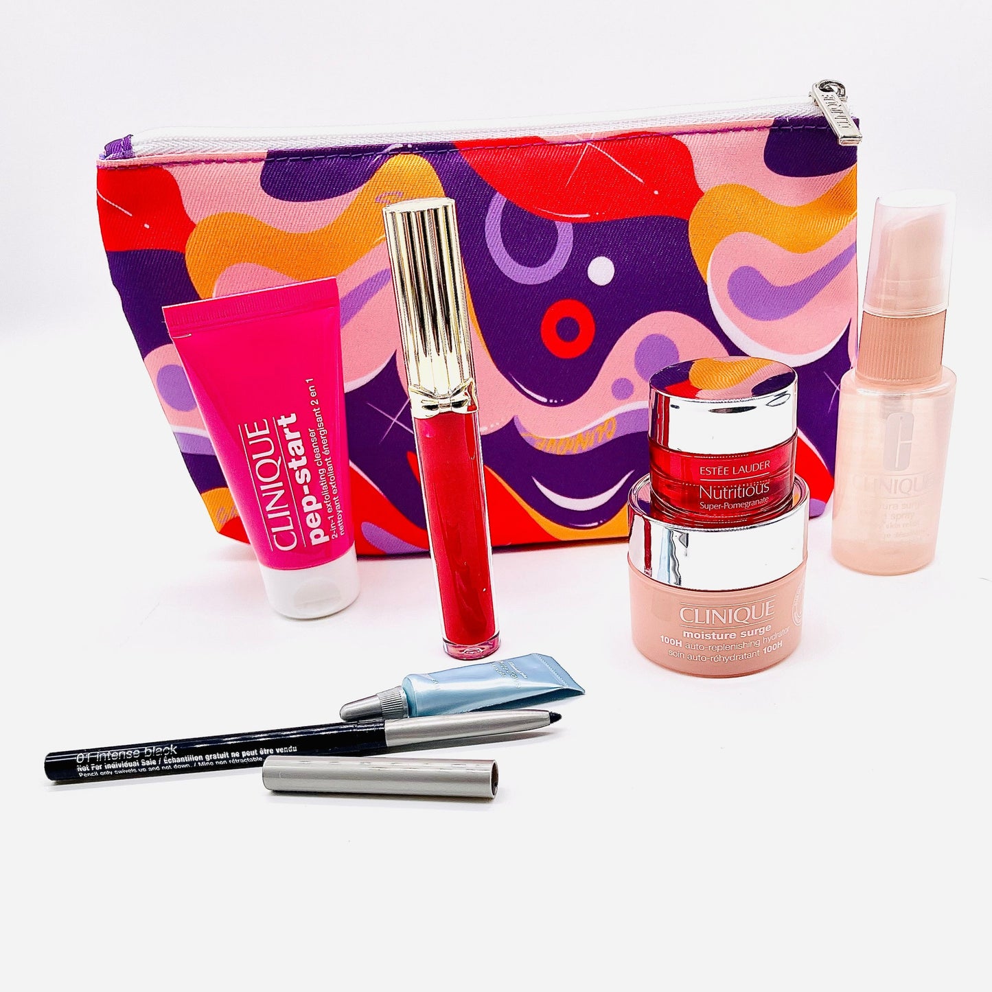 8 piece clinique designer beauty and luxury skin care gift set