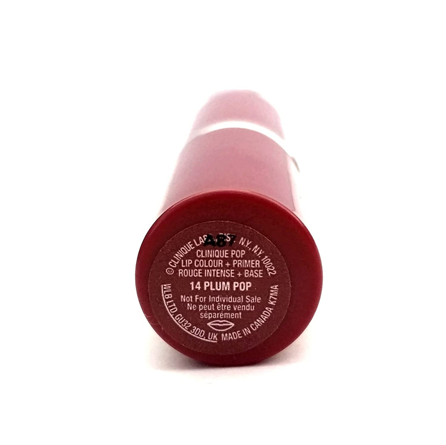 Clinique Plum Pop Lip Colour + Primer #14 | Long-Lasting Hydration | 0.13oz/3.8g