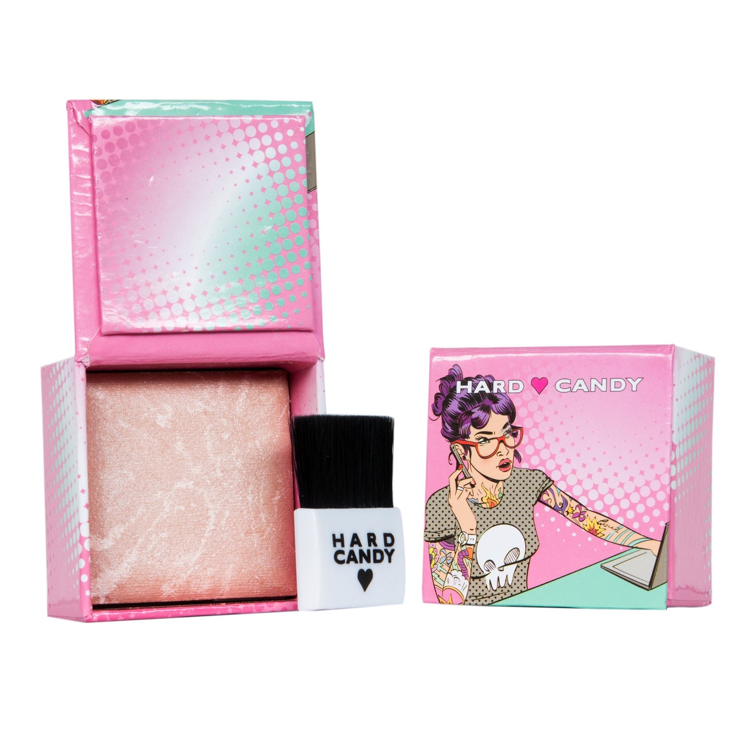 This marbleized baked bronzer is inspired by different moods and personalities with a custom blended shade and signature chocolate fragrance. The Fox In A Box Party Girl is a baked bronzer that brings a warm glow to your face