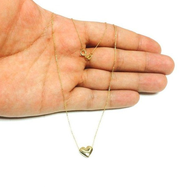 10k gold filled timeless keepsake gold heart necklace & heart pendant set