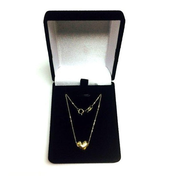 10k gold filled timeless keepsake gold heart necklace & heart pendant set